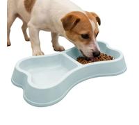 Food Water Pet Bowl, Widened Base Dish, 2 in 1 Integrated Food Water Station for Puppies Kittens, Professional Grade Feeding Set for Indoor Floor Crate, Design, Stable Feeding Basin