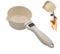 Food Weighing Scoop, Electronic Measurement Spoon, Grams Ounces Milliliters Unit, Portable Kitchen Accessory, Fast USB Charging, Grey High Capacity For Cooking Baking Coffee Rice Powder