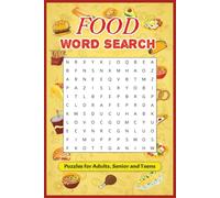 Food Word Search Puzzle: Word Searches with Easy to Read Print Food, Food Word Search, Fast Food and More | 6x9 inches, 110 pages | 50+ Puzzles... Gift for Vacations, Holidays and Free Times