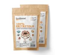 Foodboost Eritritol 2x1000g - Edulcorante Natural 0 Calorías Keto