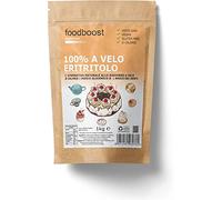 Foodboost - Eritritol glaseado 1 kg, 100% puro - Sin azúcar, cero calorías - Sustituto del azúcar glaseado, apto para diabéticos y dieta cetogénica - Contra la caries.