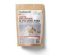 foodboost L - Arginina pura en polvo 500 g Foodboost - sin aditivos - con dosificador - para rendimiento atlético, libido, marca de confianza italiana, pre entrenamiento - 170 dosis