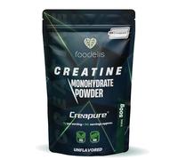 Foodelis Creatina creapure 500g en polvo - 100% creatina monohidratada creapure - Sin sabor, No-GMO, Pura sin aditivos -Incluye dosificador - Alta solubilidad
