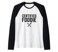 Foodie Certificado ama Comer Delicioso Foodie Camiseta Manga Raglan