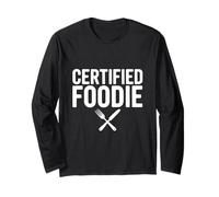 Foodie Certificado ama Comer Delicioso Foodie Manga Larga