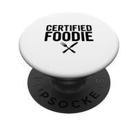 Foodie Certificado ama Comer Delicioso Foodie PopSockets PopGrip Adhesivo