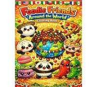 Foodie Friends Around the World Coloring Book for Kids: A Kawaii Around the World Coloring Book for Kids: Bold and Easy Food Designs for Cultural Learning and Creative Fun