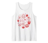 Foodie Summer Celestial Sun Snacks, Vino, Pasta, Sushi, Amante del Sushi Camiseta sin Mangas