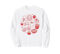 Foodie Summer Celestial Sun Snacks, Vino, Pasta, Sushi, Amante del Sushi Sudadera