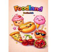 Foodland Coloring Book with 100 Cute Kawaii Food Coloring Pages for Kids Teens and Adults