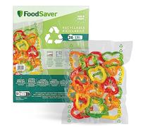 FoodSaver bolsas de envasado al vacío |Reciclables y reutilizables |Mantiene los alimentos frescos hasta 5 veces más tiempo | Sin BPA |26 bolsas para congelar y cocer a fuego lento (28cm×35 cm; 3,78l)