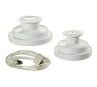 FoodSaver FCARWJAH-000 - Juego de tarros de boca ancha con sellador regular y manguera de accesorios, plástico, color blanco