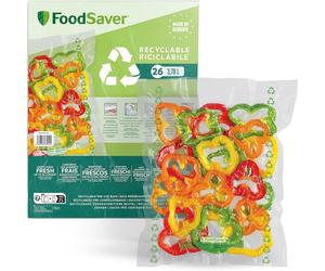 FoodSaver Pack 26 Bolsas para Envasar al Vacío Reciclables sin BPA 3.78L