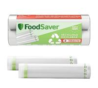 FoodSaver Rollos de envasado al vacío FSRE2802X-01 — Reciclables, Sin BPA, 2x (28 cm x 3 m)