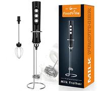FoodVille MF02 Espumador de Leche Eléctrico - Milk Frother Recargable con Varillas de Acero Inoxidable - Espumador de Leche USB para Cappuccino, Café Bulletproof, Batidos de Proteína en Polvo, Matcha