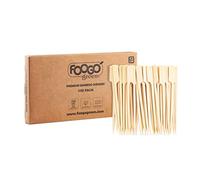FOOGO Green 150 Brochetas de Bambú Pequeñas de 12 cm, Certificadas FSC®, Robustas de Madera, Barbacoa y Palillos para Brochetas, Pinchos de Fruta, Palillos de Cóctel, para Acampadas, Fiestas y Bodas