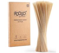 FOOGO Green 250 Brochetas de Bambú Grandes de 30 cm, Certificadas FSC®, Robustas de Madera, Barbacoa y Palillos para Brochetas, Pinchos de Fruta, Palillos de Cóctel, para Acampadas, Fiestas y Bodas