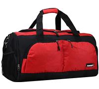 foolsGold Bolsa deportiva grande, negro/ rojo, 53cm x 26cm x 26cm, Clásico