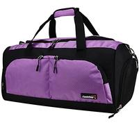 foolsGold Bolsa deportiva grande, negro y morado, 53cm (L) x 26cm (W) x 26cm (H), Clásico