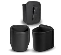 Foonary 2 soportes para bebidas para coche, color negro, de piel sintética, soporte para botellas de coche, soporte para botellas de coche, soporte multifunción para vasos y botellas
