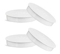 Foonary 4 unidades de cubierta de tubo de ventilación para tapones de manguito DN 100-110 mm, 100 mm de PVC, tapa para tubo de aguas residuales, tapa de tubo, tapones blancos para tubos de drenaje y