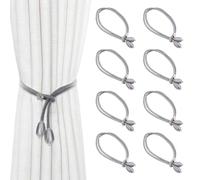 Foonary 8 unidades de alzapaños de cortina, ajustables tejidos a mano, soporte de cortina con cordón de algodón, alzapaños decorativos para cortinas para sala de estar, dormitorio, oficina