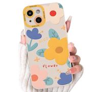 Foonary Funda para iPhone 14 Flore, Flower Aesthetic Lindo Moda Dibujos Cover para Mujer Niñas, Silicona Carcasa con Antigolpes Anti-arañazos Cámara Bumper Protector Case para iPhone 14 6,1"