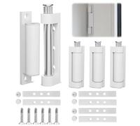 Foonary Juego de bisagras para puerta, 3 unidades, 95 mm de aluminio, bisagra para puerta y ventana con 6 juntas y 30 M4 x 25 tornillos, universal para puertas de madera, moderno, minimalista