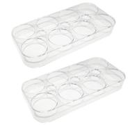 Foonary Nevera, huevera para frigorífico, recipiente para 16 huevos, almacenamiento de huevos, frigorífico, bandeja para huevos, almacenamiento de huevos, adecuado para cocina, comedor y camping