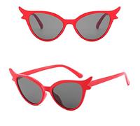 FOOOZ Gafas de sol unisex Cat's Eye para hombres y mujeres Gafas de sol con lentes UV400,Black,One size