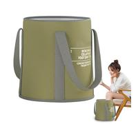 Foot Bath Bag - Foldable Foot Bath Basin | Portable Fòot Spa Tub | Insulated Design For Calves, Over Knees Height, With Handle, Overflow Hole For Home Travel Camping, Relieve Leg Fatigue