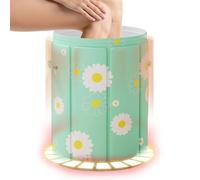 Foot Bath Soak Tub - Folding Feet SPA Bucket for Seniors | Massaging Anti-Tip Basin, Deep Soak Design with Non-Slip Base, Portable SPA Foot Container for Bathroom Hotel Home Relaxation, Purple Daisy