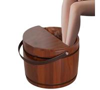 Foot Bath Tub - Relaxation Massaging Reusable for Spa Center | Wooden Bucket with , Foot Soaking Tub, Hands Washing Basin, Home Bathroom Bedroom Dorm Apartment Sauna Laundry Accessory