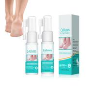 Foot Callus Removal Spray, 100 ml, limpiador de callos de acción rápida para tacones agrietados, piel muerta hidratante, exfoliación suave para pies ásperos, dedos secos, codos, piel suave (2 unidades