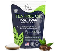 Foot Cure Tea Tree Oil Foot SOAK with EPSOM Salt - Extra Strength Formula - for Toenail Fungus, Athletes Foot, Stubborn Foot Odor Scent, Fungal, Softens Calluses & Soothes Sore Tired Feet.