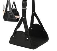 Foot Hammock for Plane Travel, Portable Airplane Footrest, Adjustable In Flight Comfort Aid, Black, Ideal for Adults, Women, Elderly, Business Trips, Car Rides, Sleeping Support