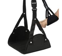 Foot Hammock Plane Travel, Footrest Hammock, Portable Comfortable Polyester Oxford, Airplane Leg Rest for Adults Elderly Women Business Trips Work Sleeping Flight Car Rides, Black