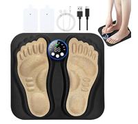 Foot Massager Mat - 3D Adjustable Intensity Pulse Pad, 8 Massage Modes 29 Levels, Muscle Stimulator Relaxation Device | Calf Leg Back Mat For Workout, Meditation, Spa, Bedtime, Recovery