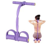 Foot Pedal Resistance Band with Handle - Elastic Resistance Trainer with Handles, 8 Tube Fitness Equipment | Stretch Trainer for Abdominal Workout, Leg, Arm, Back Exercise, Yoga, Sit-Up, Home Training