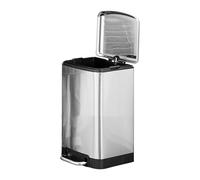 Foot Pedal Trash Can, Stainless Steel Garbage Bin, Kitchen Waste Bin, Large Capacity Trash Can, Step Trash Bin, Basura Can with Lid, Bathroom Waste Bin, Pedal Operated Trash Can, Bedroom Trash Bin