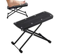 Foot Rest - 25 cm Pedicure Foot Rest | Fōot Massager, metal Adjustable plegable F sin slip Stool With 6 Height Settings, Black Pedicure Tool With 220 Lbs Load Capacity For Salon, Home And Travel Use