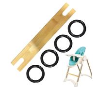 Foot Rest Baby Highchair, Wooden Seat Support, 19.69x3.23 Inches Non-Slip Height Adjustable, Portable Foot Board for Boys Girls, Natural Wood, Feeding Time Babies