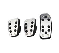 Foot Rest Pedal Cubierta Para Ford Para Fiesta MK7 2009-2015 AT MT Cubierta Para Pedal Acelerador Aleación Goma KIQI Pedales Coche(MT without rest)