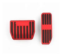 Foot Rest Pedal Cubierta Para Jaguar para XE XF F-PACE 2015 2016 2017 2018 reposapiés aleación Pedal freno acelerador combustible(Red)