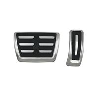 Foot Rest Pedal Cubierta Para Q5 2018-2024 LHD Acero Inoxidable Auto Combustible Freno Reposapiés Cubierta Pedal Tapa Almohadilla (Pedal Acelerador Apoyo)(2PCS)