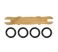Foot Rest, Wooden Seat Accessory, 19.69x3.23 Inches Ergonomic Baby Support, Non-Slip Adjustable Design, Natural Wood Color for Children Dining and Nursery Seating