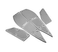 Foot Rests Alfombrilla CNC Reposapiés Almohadillas Pies Placa Pedal Aleación Para Motocicleta Para Yamaha XMAX 250 300 Para X MAX 2017-2018 Para Xmax(1)