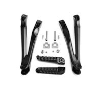 Foot Rests Para Yamaha YZF R1 YZFR1 2004 2005 2006 2007 2008 Motocicleta Trasera Pasajero Reposapiés Pie Clavijas Soporte Pedal Set(Gloss Black)