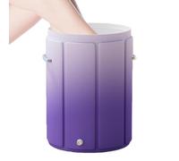 Foot Soak Tub - Muscle Relaxation Calf Immersion | Foldable Foot Soaking Tube | For Camping Spa Center Hotel Dorm Bathroom Before Bed Women Men Elderly Seniors Athletes