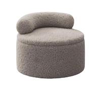 Foot Stool - Madera Cachemira Otomana Stool, Plush Footrest con Almacenamiento | Asiento con Respaldo para sofá, hogar, Sala de Estar, Dormitorio, Entrada, Maquillaje, Asiento Compacto